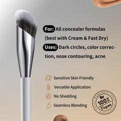 ALBEAUT Soft plush bristles glide under the eye.