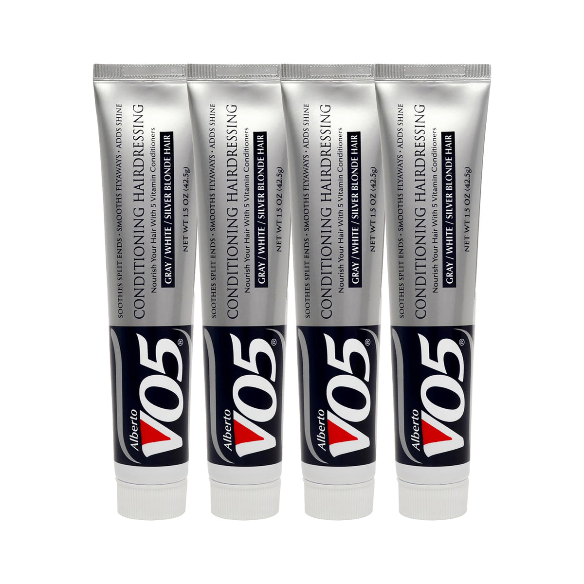 Alberto VO5 Conditioning Hairdressing bottle for grey/white/silver/blonde hair, smooths frizz and boosts color