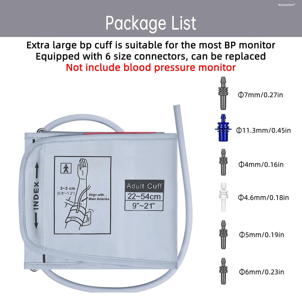Package contents include cuff and quick guide for easy setup.