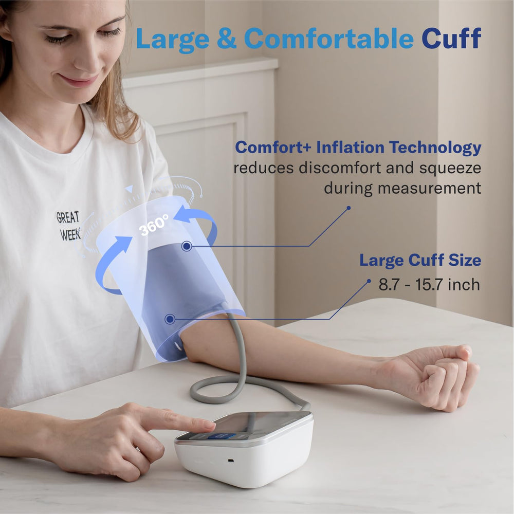 Alcedo cuff self-check and movement detection on display.