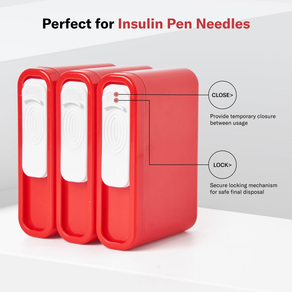 Alcedo needle removal port enables one-handed needle removal
