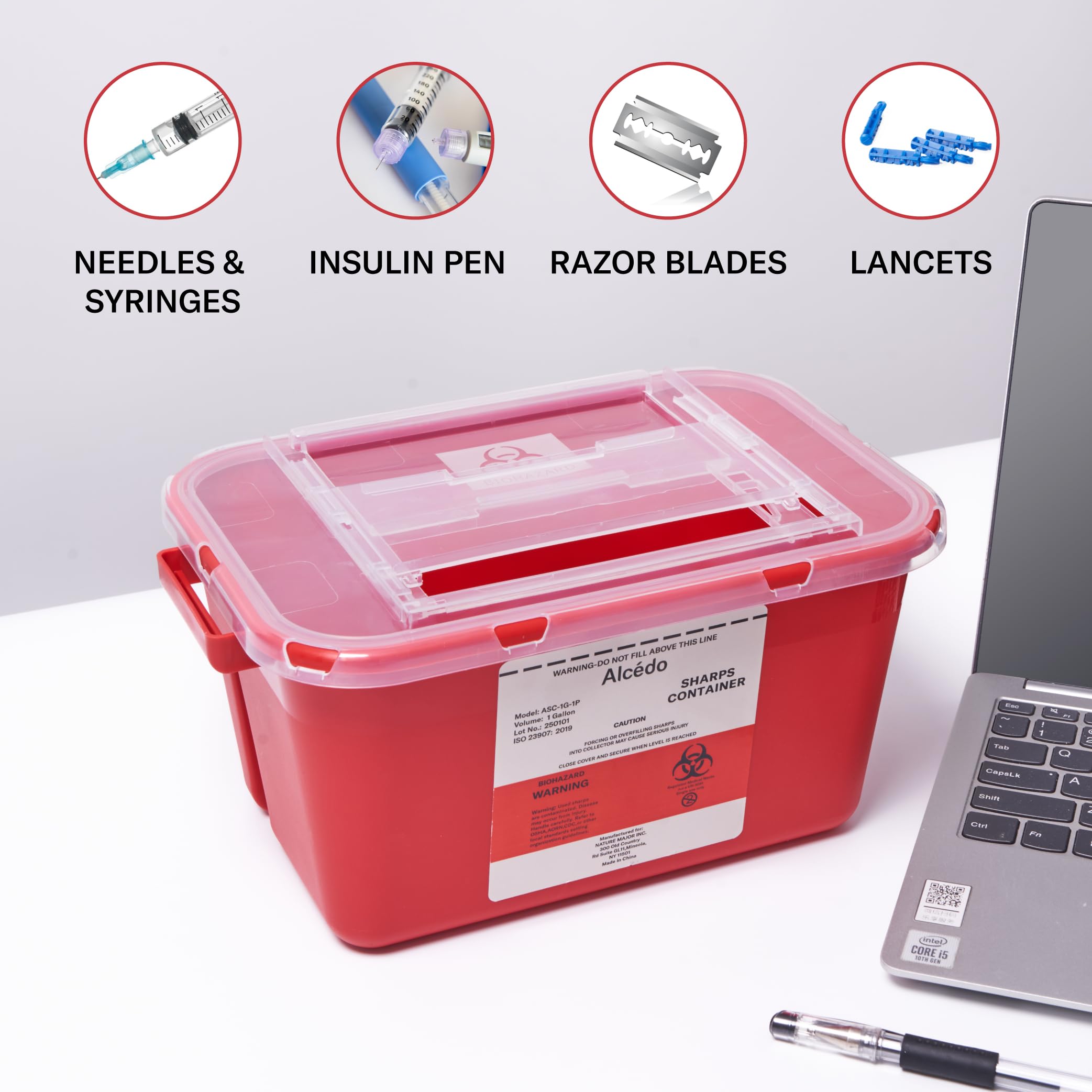 Alcedo biohazard labeling supports compliant disposal guidance