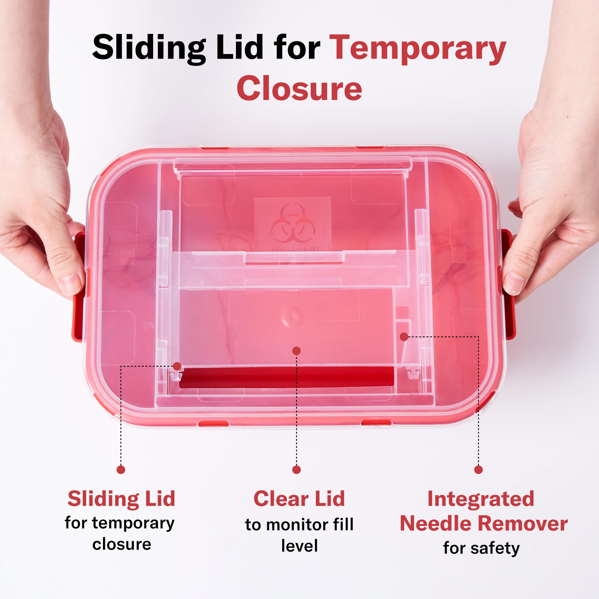 Alcedo lightweight and sturdy sharps container for professionals