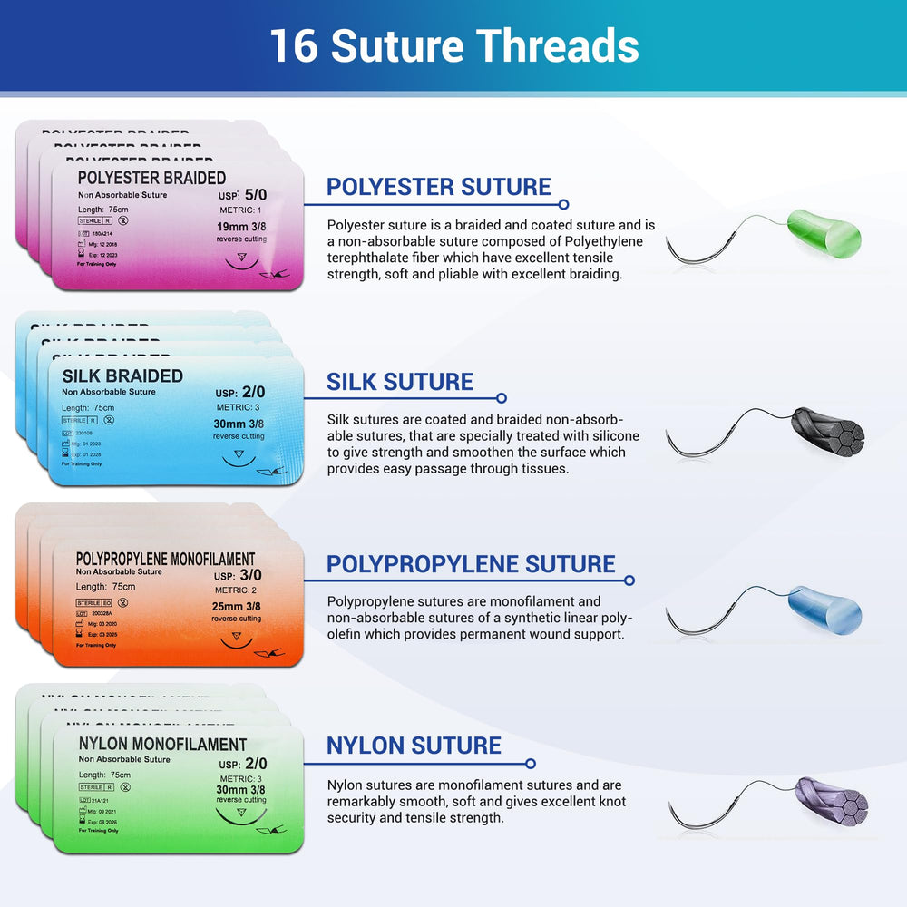 Alcedo suture thread 3-0 with 25mm needle for precise suturing