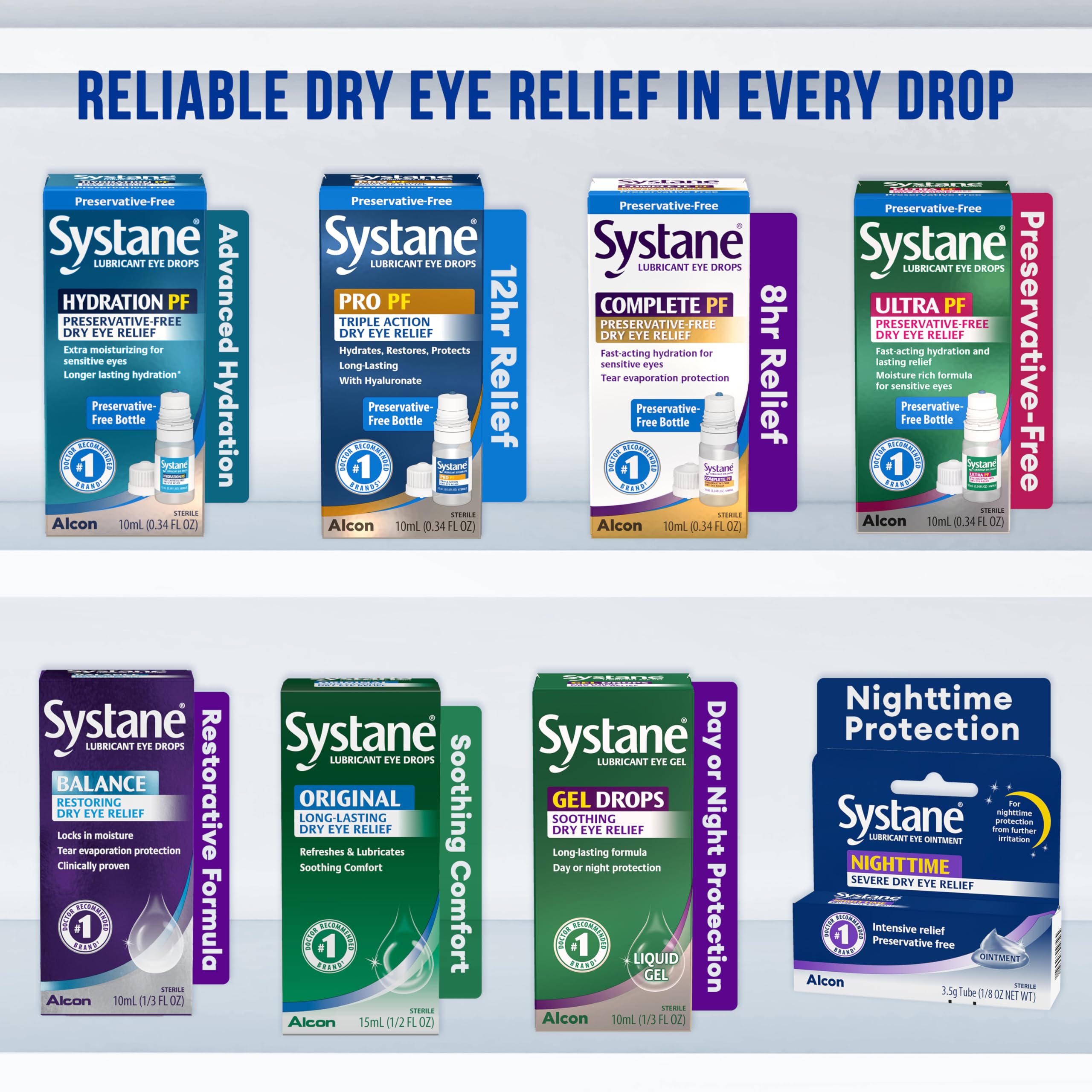 Alcon Systane Hydration packaging front shows clear labeling for ease of use