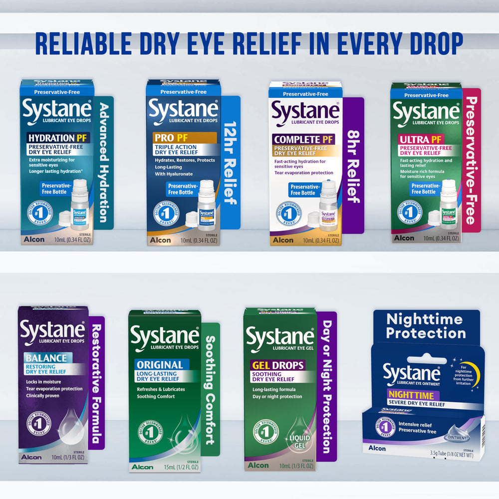 Alcon Systane Hydration packaging front shows clear labeling for ease of use