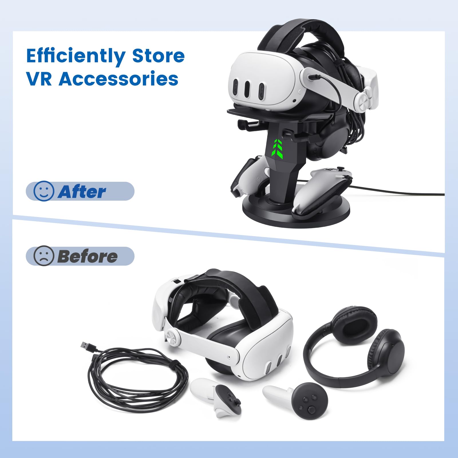 Alcopanda Type-C charging port enables efficient power for VR sessions.