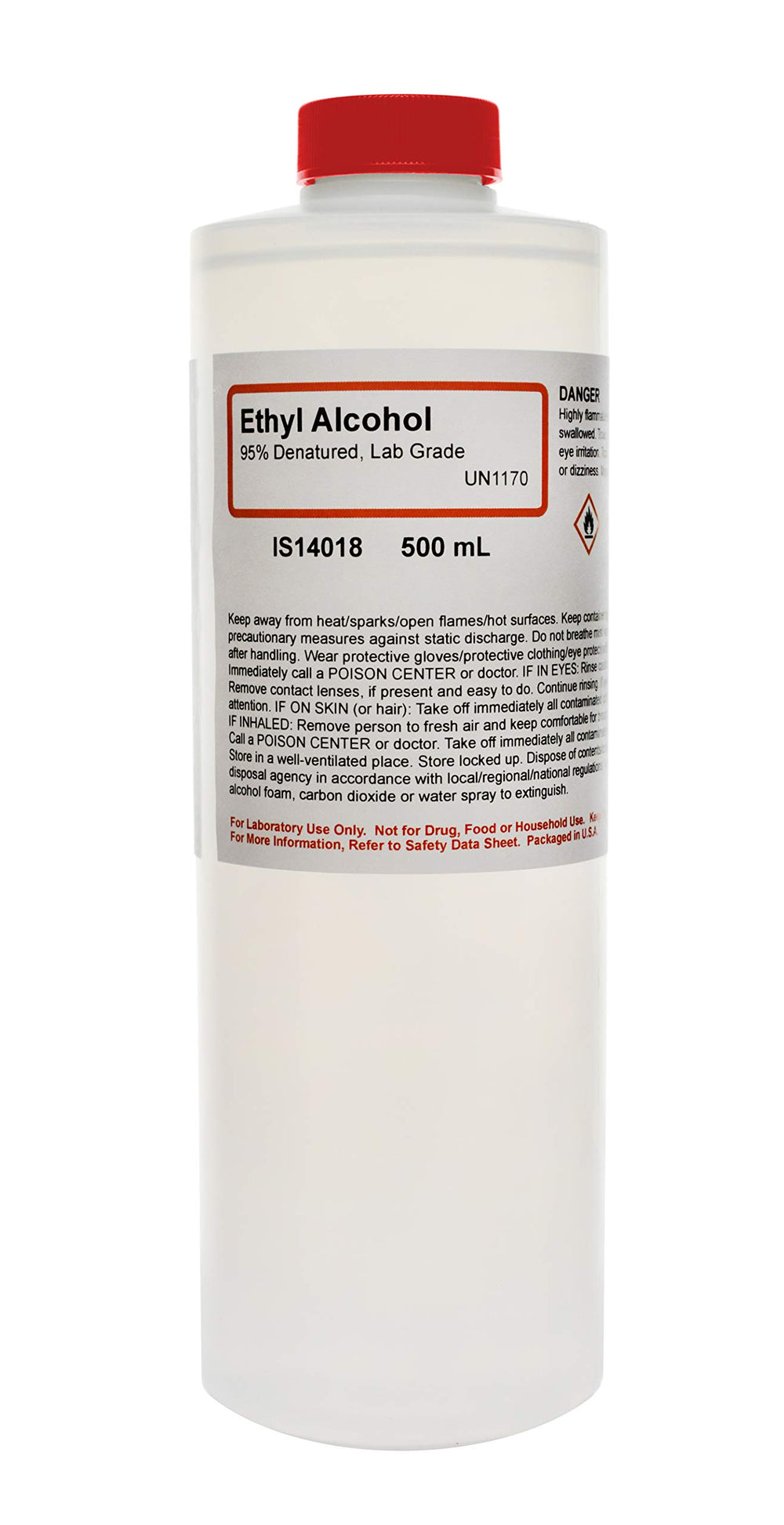 ALDON denatured ethanol bottle for lab use; reliable solvent for extraction and cleaning.