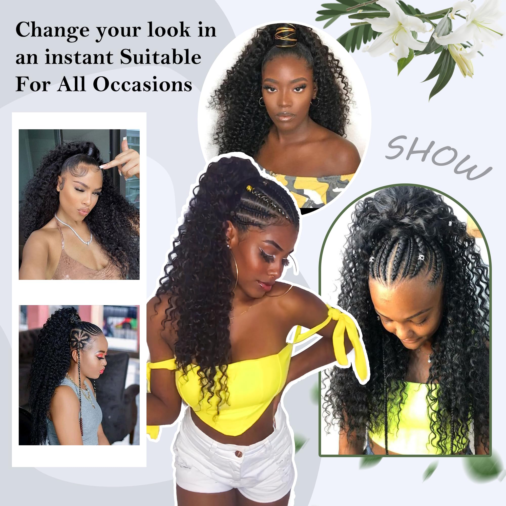 Alebery 27-inch ponytail in motion shows natural flow