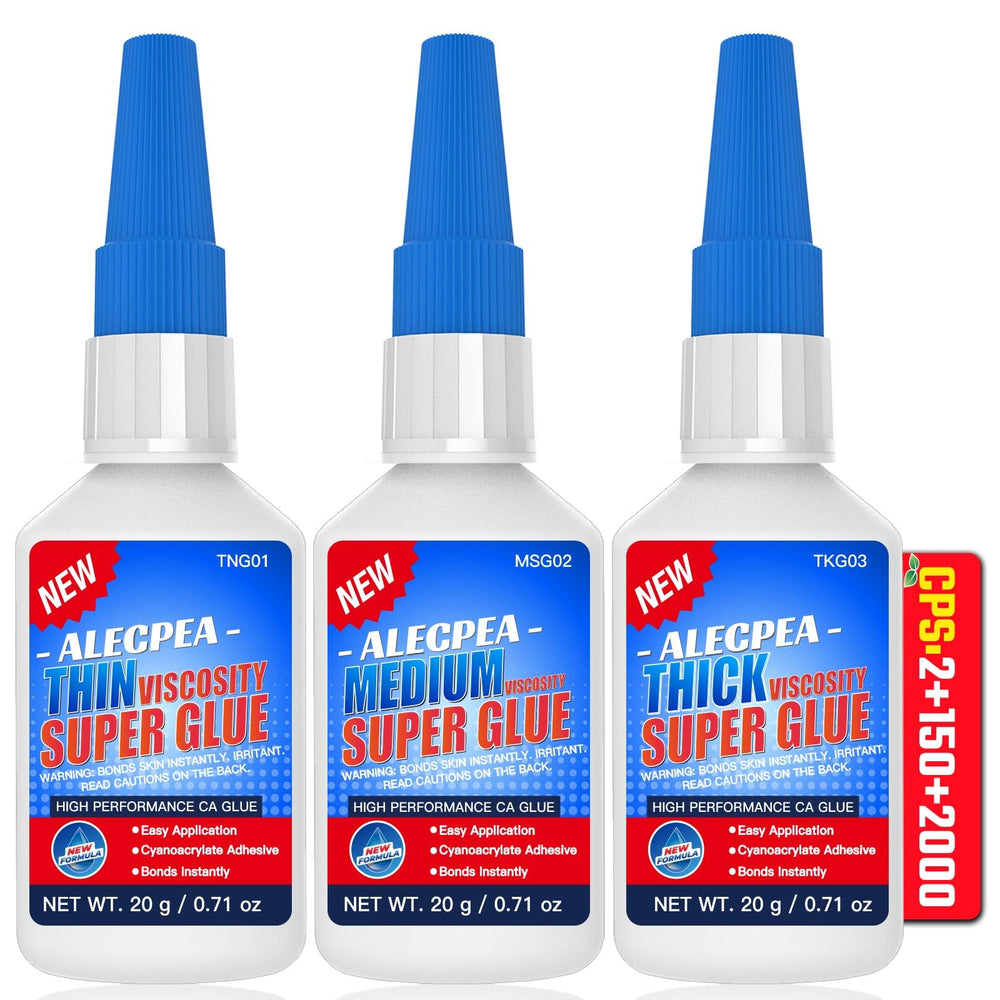 ALECPEA 2cps thin CA glue bottle-pour enables precise micro-fracture bonding.