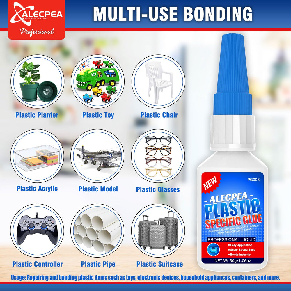 ALECPEA crystal-clear bond remains flexible on high-gloss surfaces.