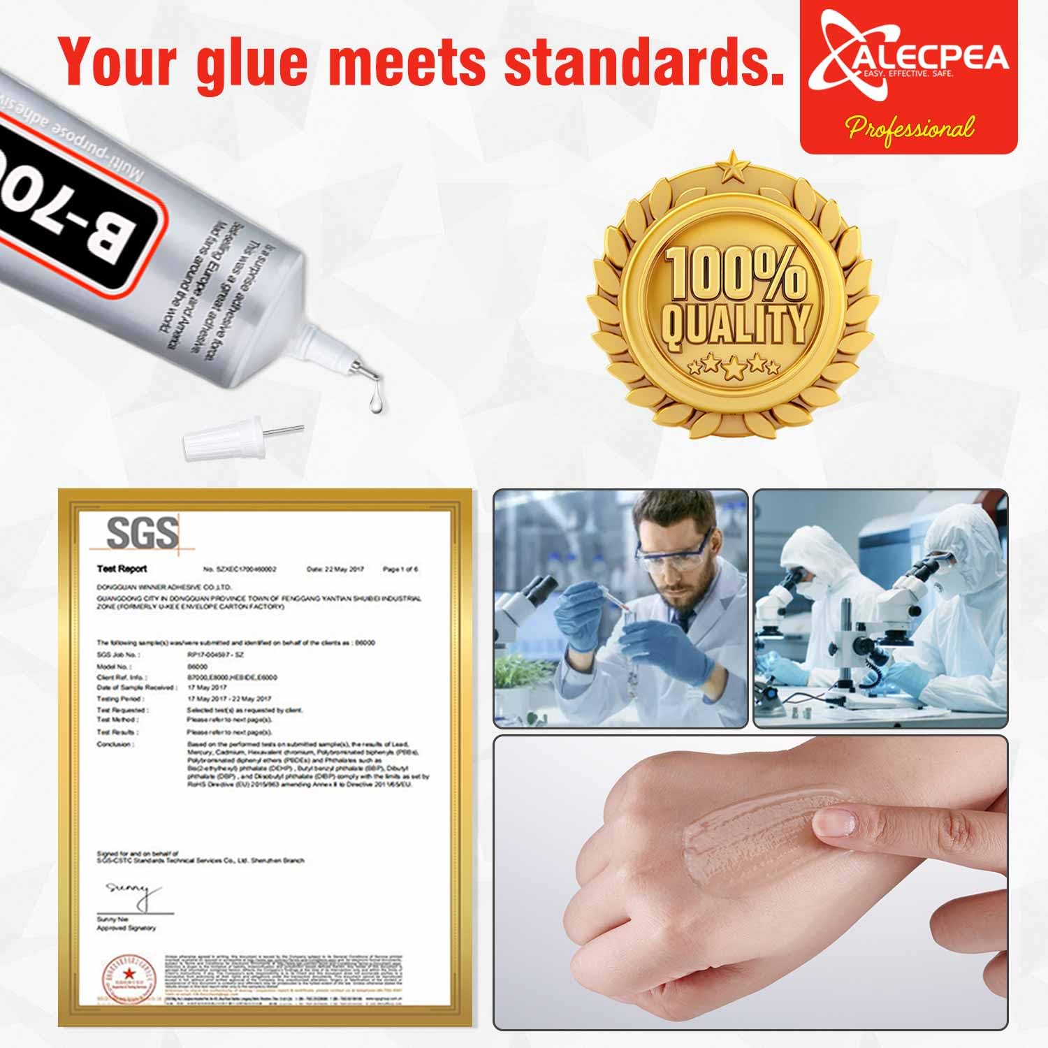 Alecpea B-7000 supports small electronics repairs with precise application