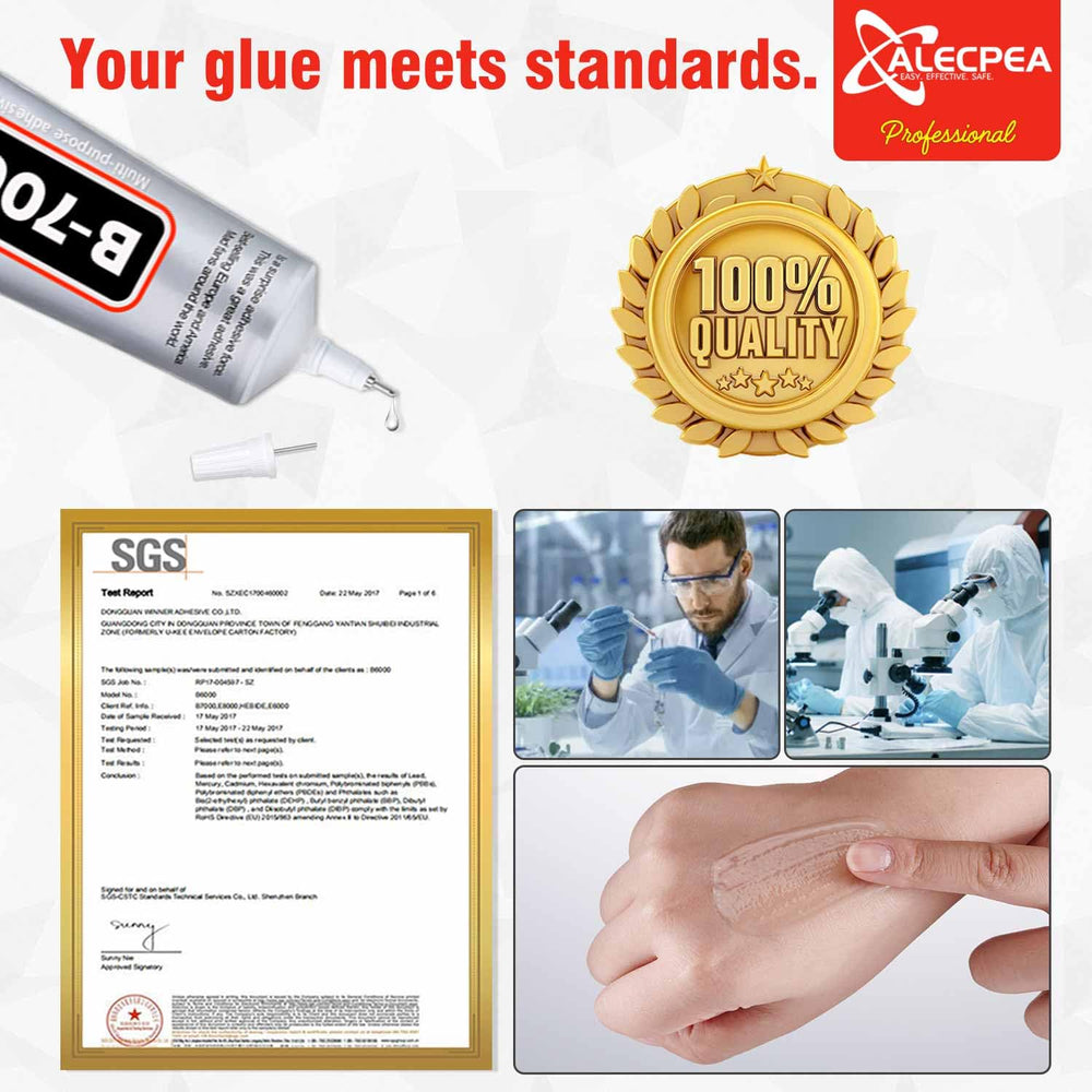 Alecpea B-7000 supports small electronics repairs with precise application