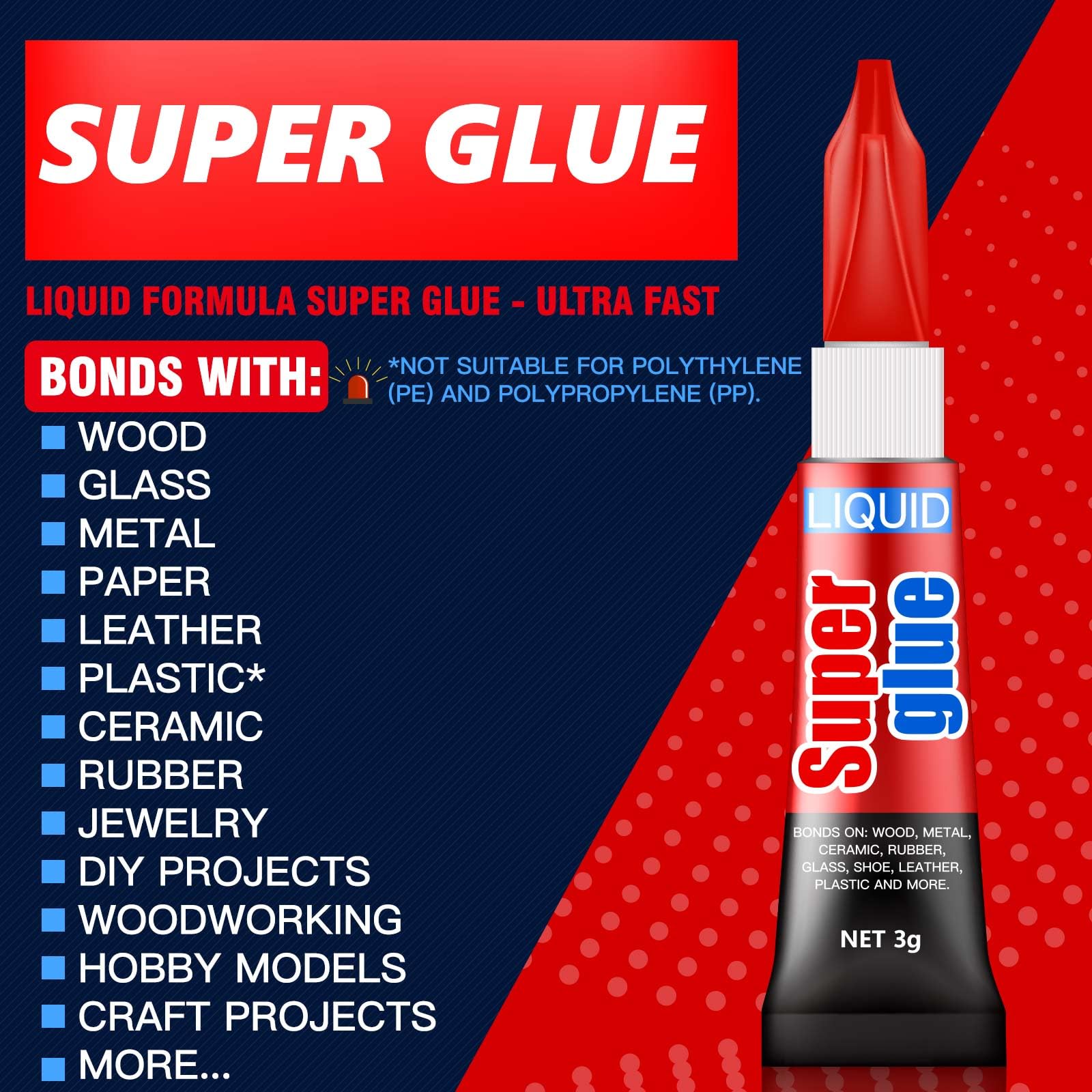 ALECPEA ceramic bonding in seconds for sturdy repairs.
