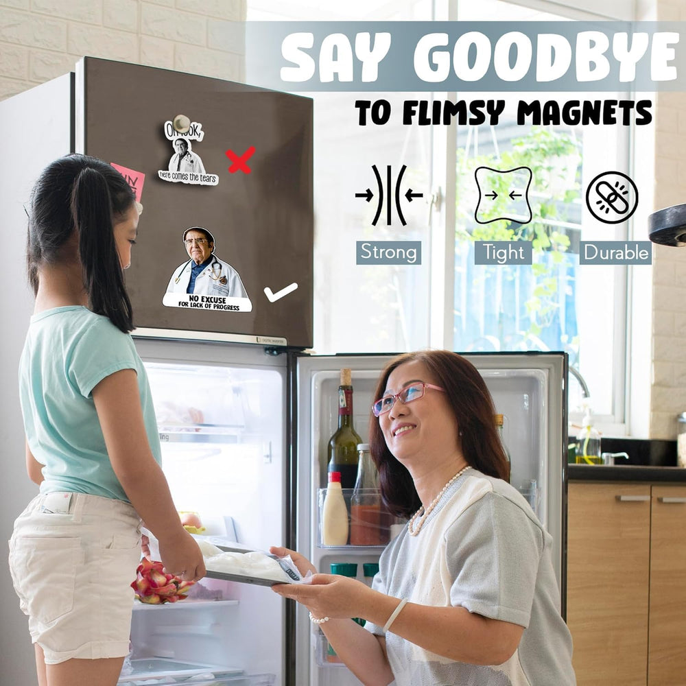 Aleena Dr Now kitchen magnets with strong hold support daily notes and reminders.
