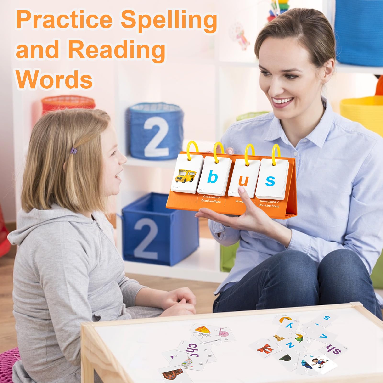 Alened Phonics Flash Cards Kindergarten Activity Kit supports engaging center-style learning.