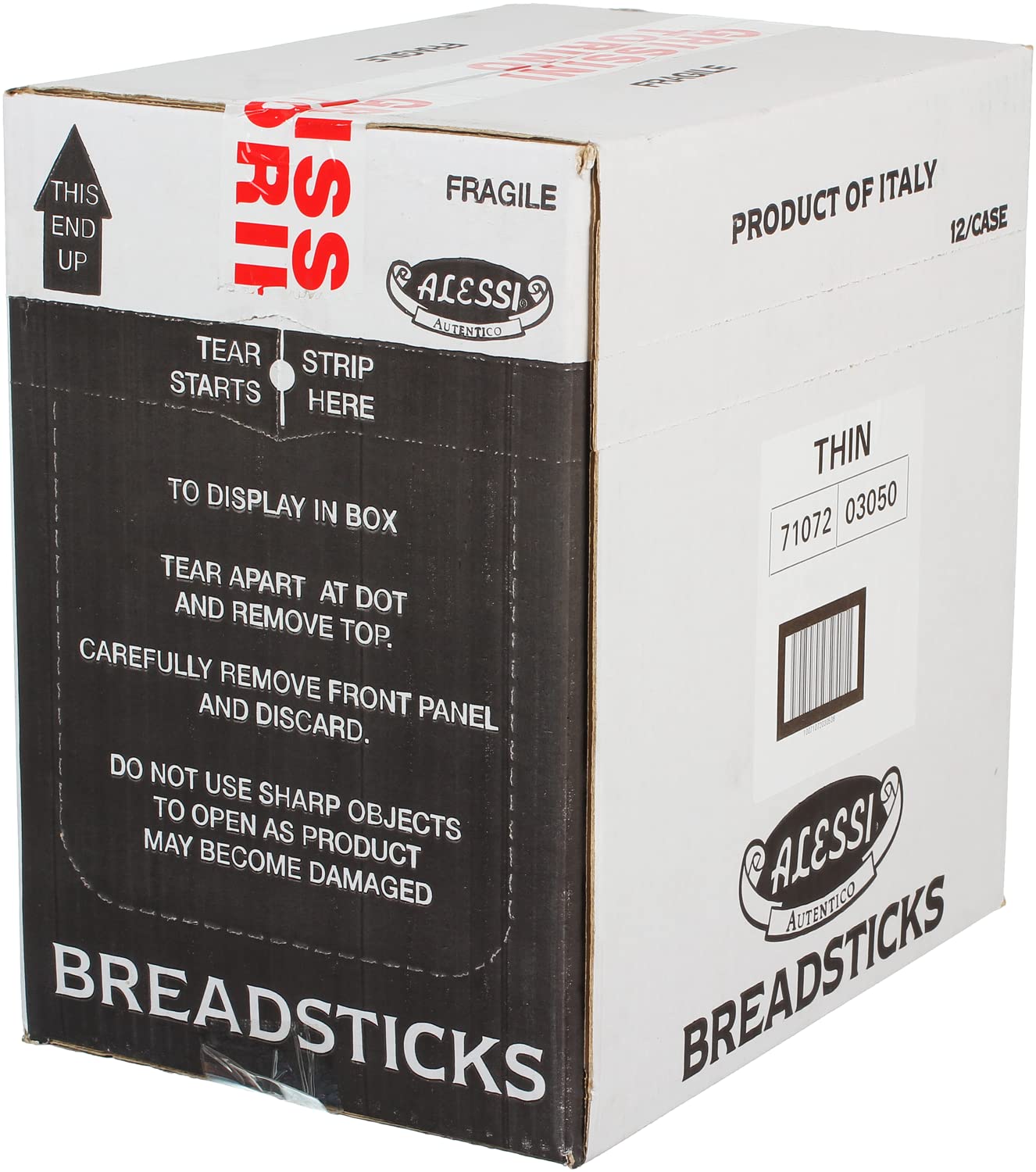 Alessi garlic breadsticks close-up, crisp edges ideal for appetizers.