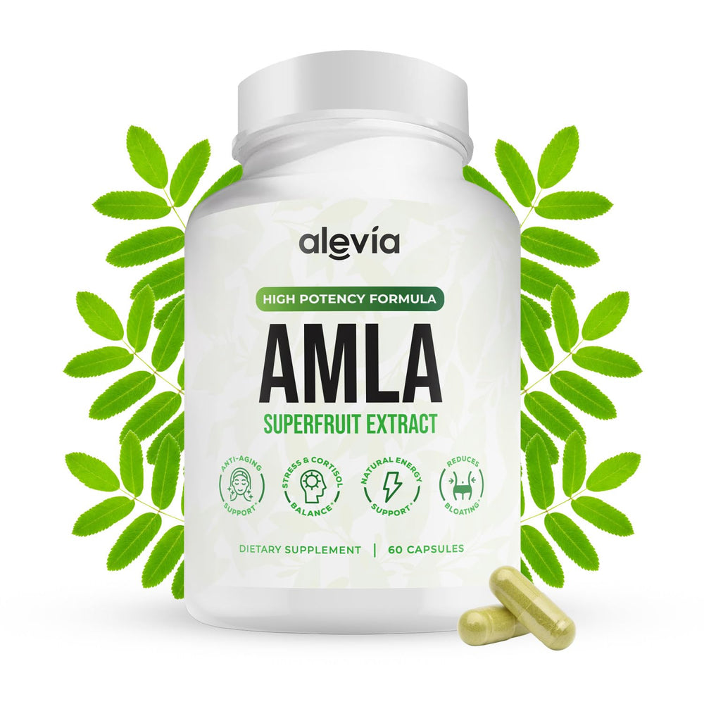 Alevia Amla capsules bottle front view highlighting 1000mg potency