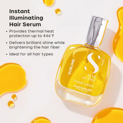ALFAPARF MILANO Cristalli Liquidi drops application shows quick detangling and smoothing.