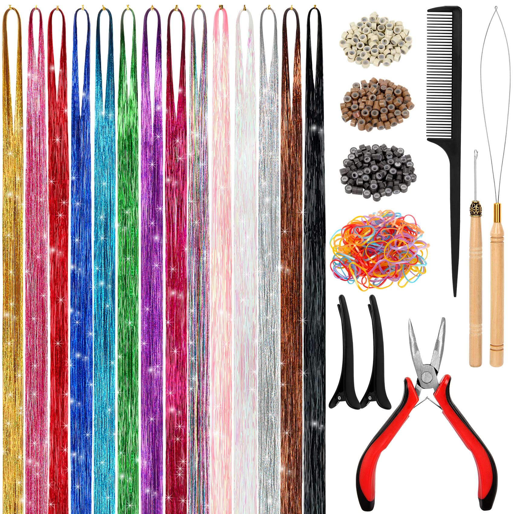 ALFIE DARLING Hair Tinsel Kit packaging offers a complete DIY set for easy styling