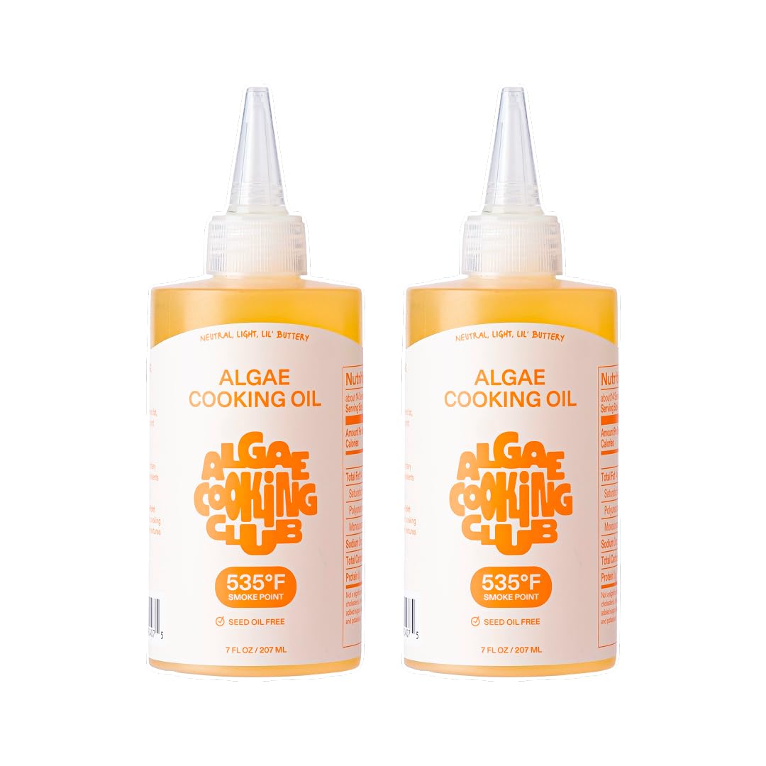 Algae Cooking Club Chef-Grade Oil bottle pour with high-heat searing potential