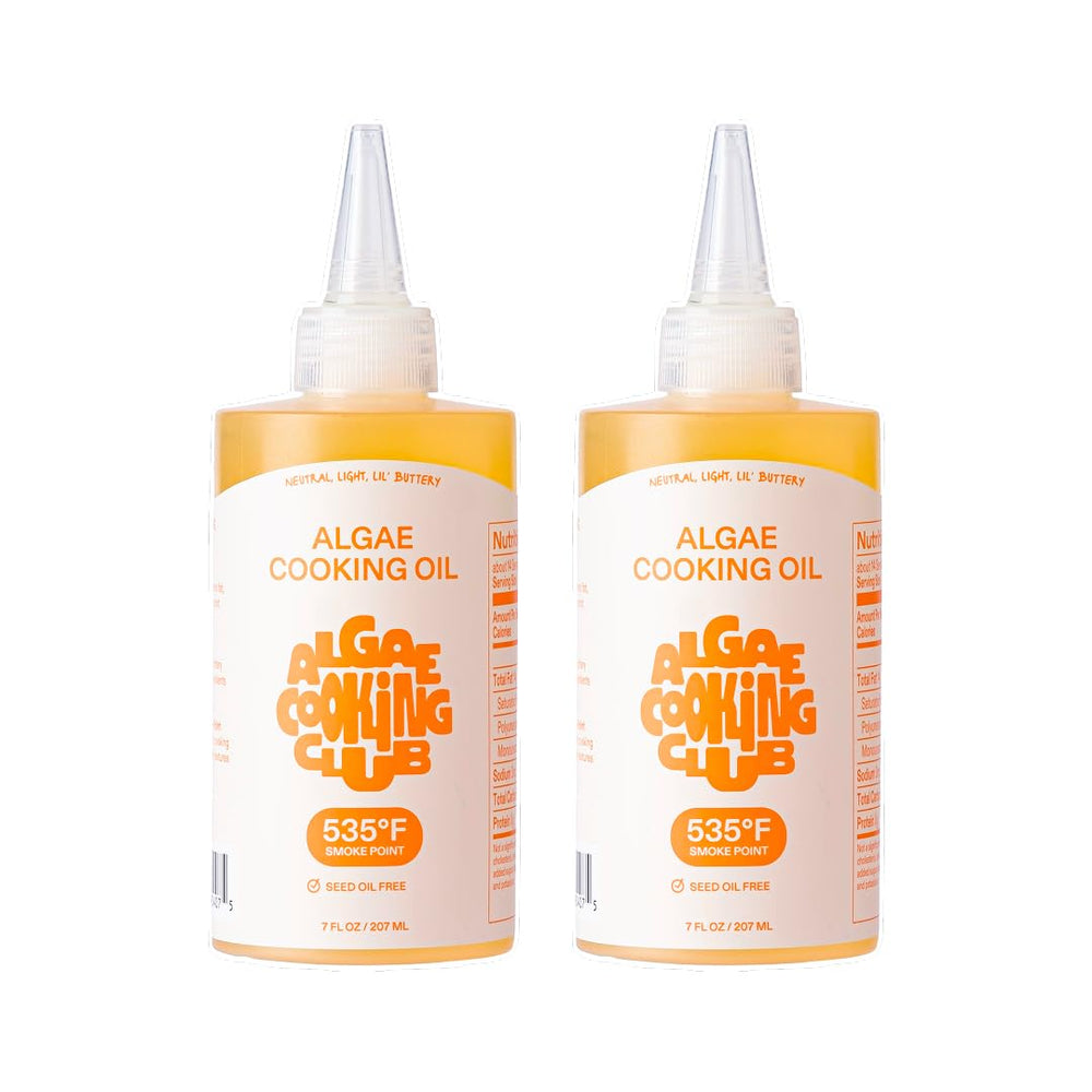 Algae Cooking Club Chef-Grade Oil bottle pour with high-heat searing potential