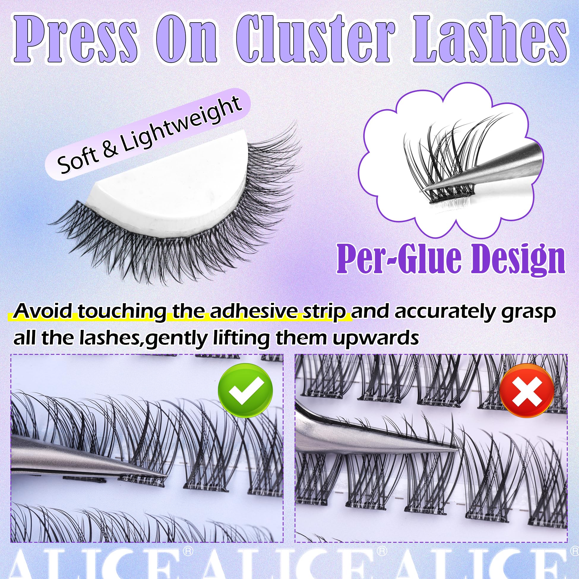 ALICE DIY eyelash extensions kit with no glue needed for at-home glam.