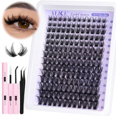 ALICE Lash Clusters Kit shows 10–18mm range for customizable length.