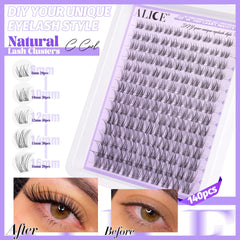 ALICE 140pcs lash clusters provide versatile volume options.
