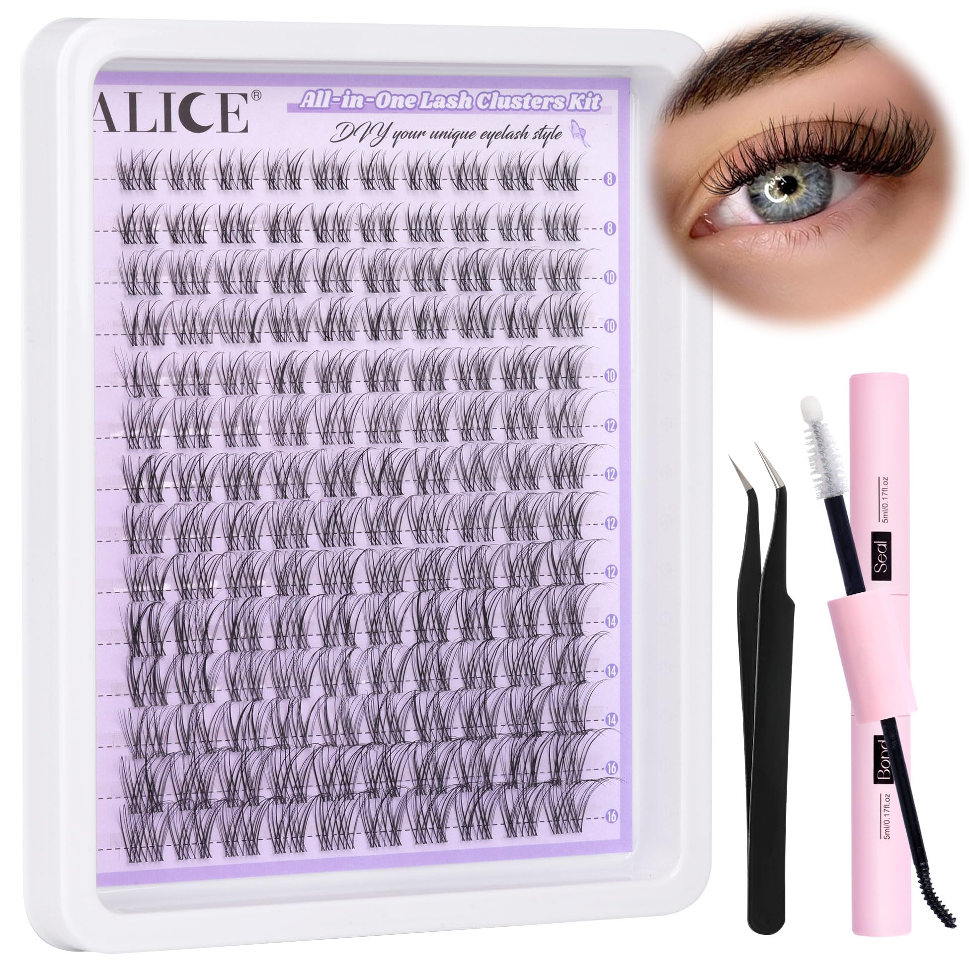 ALICE 8-16mm options to suit eye shape and mood.