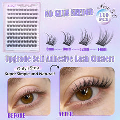 ALICE wispy clusters 8-14mm enable quick on-the-go lash boosts