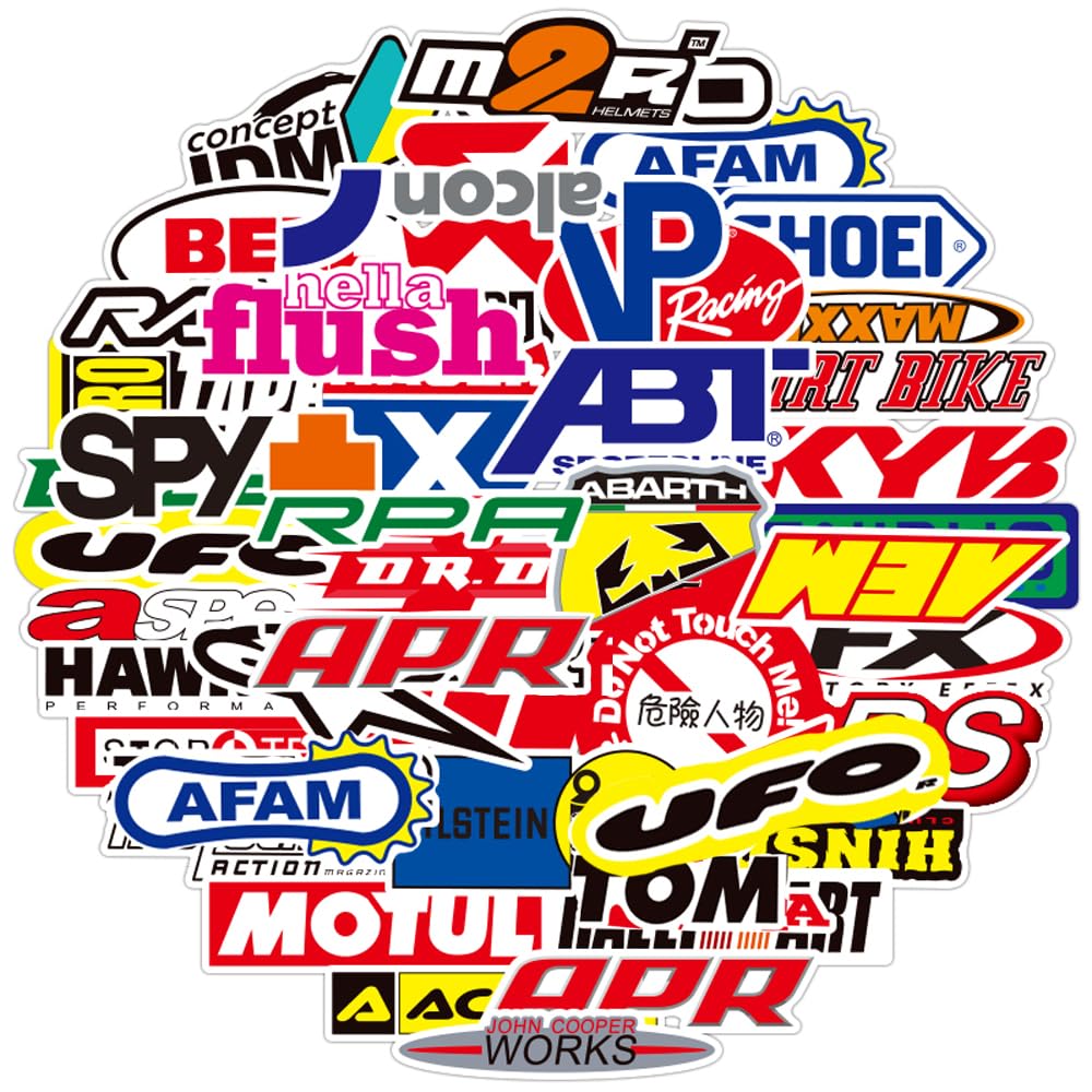 Alicia Alexander dirt bike stickers on a helmet, durable vinyl for outdoor use.