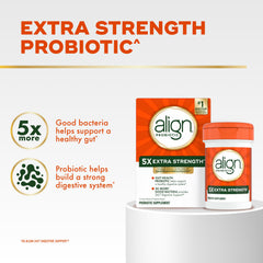 Close-up of Align Probiotic Extra Strength capsules ready to swallow.
