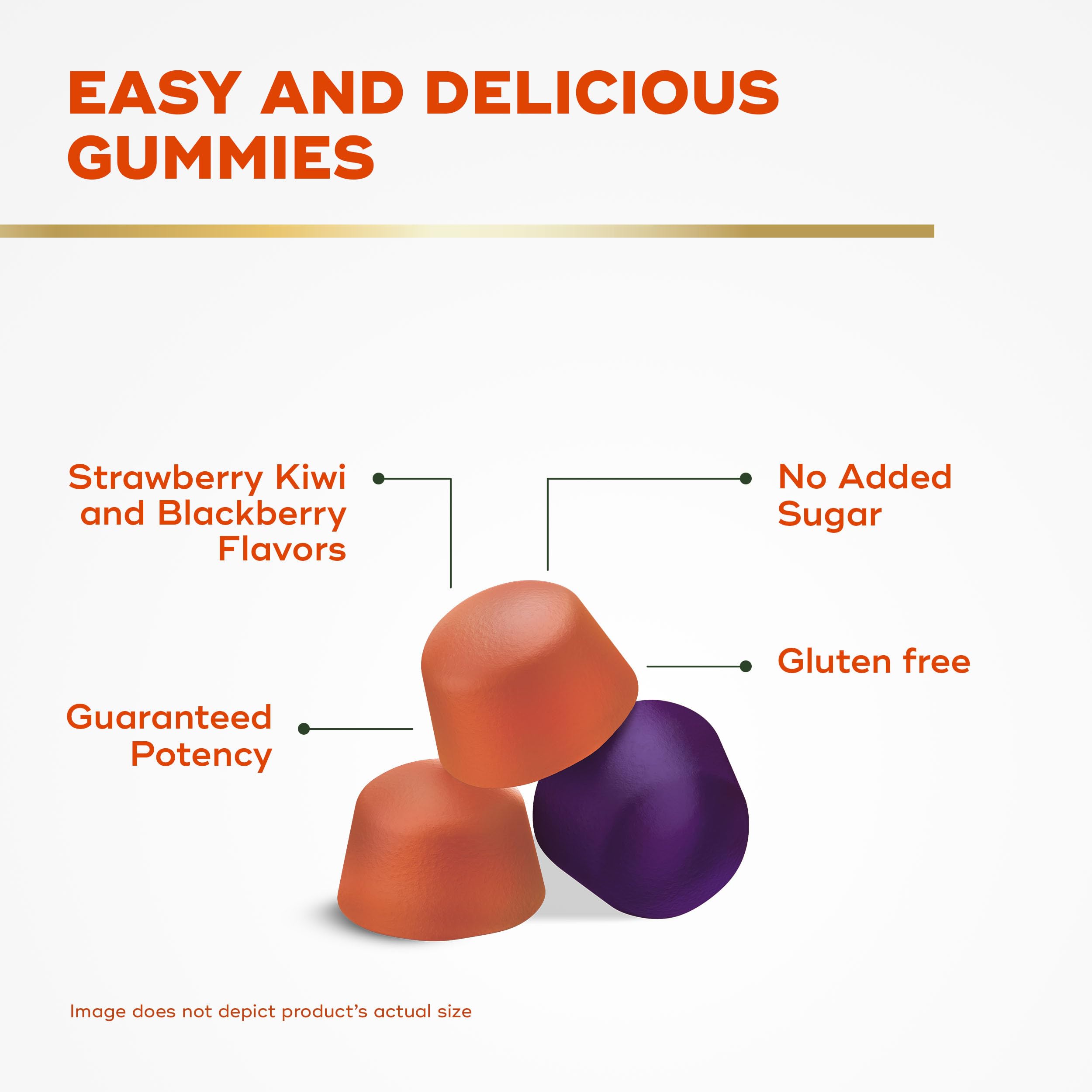 Align Probiotic + Fiber Gummies blackberry flavor close-up for taste and fiber
