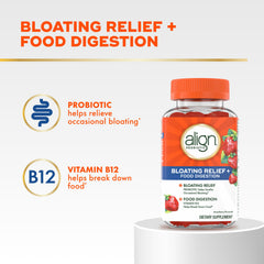 Align Probiotic Gummies strawberry flavor closeup showing tasty daily support
