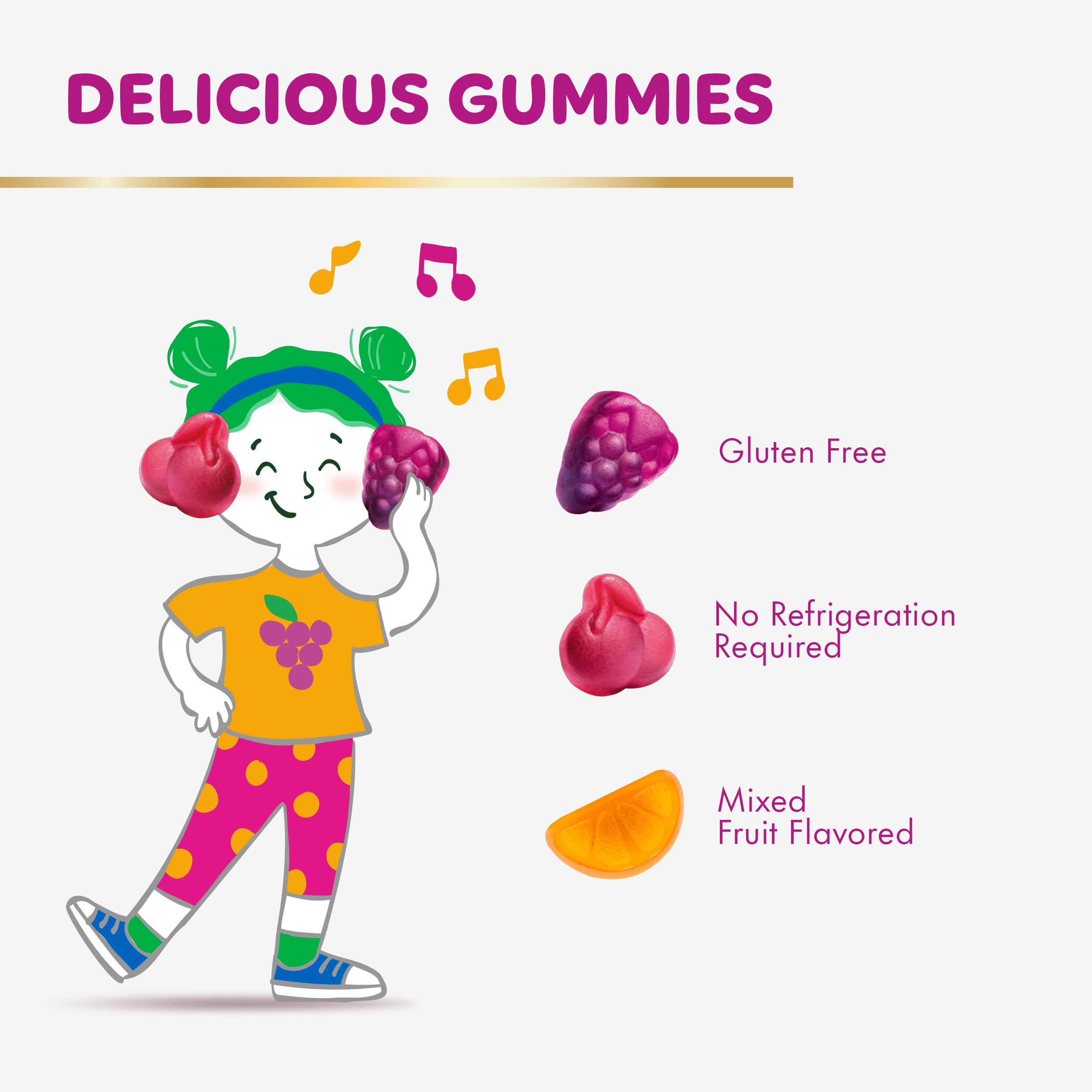 Align Probiotic Kids Gummies child taking a chew with a smile