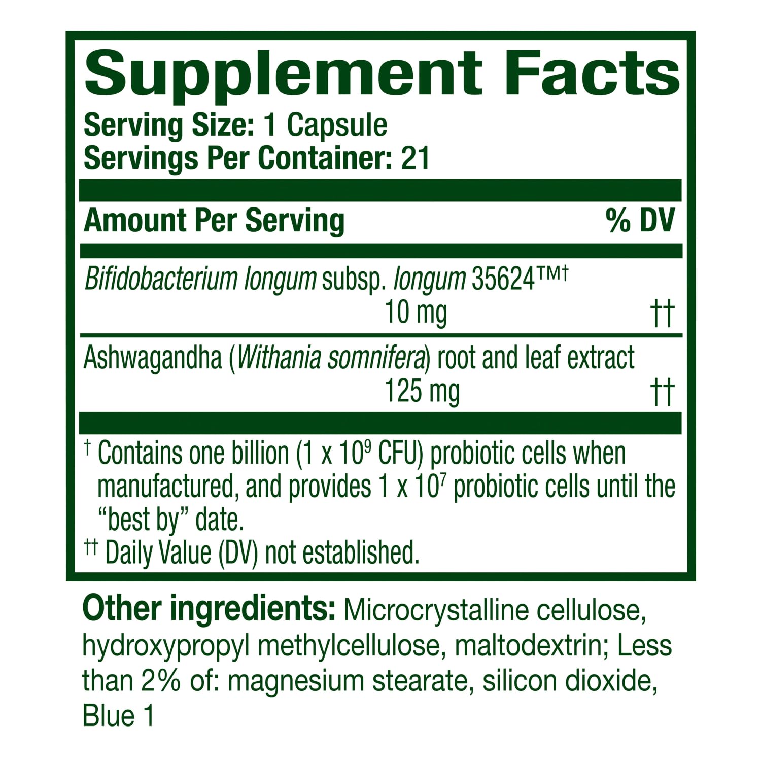 Align Digestive De-Stress vegetarian formulation for plant-based lifestyles