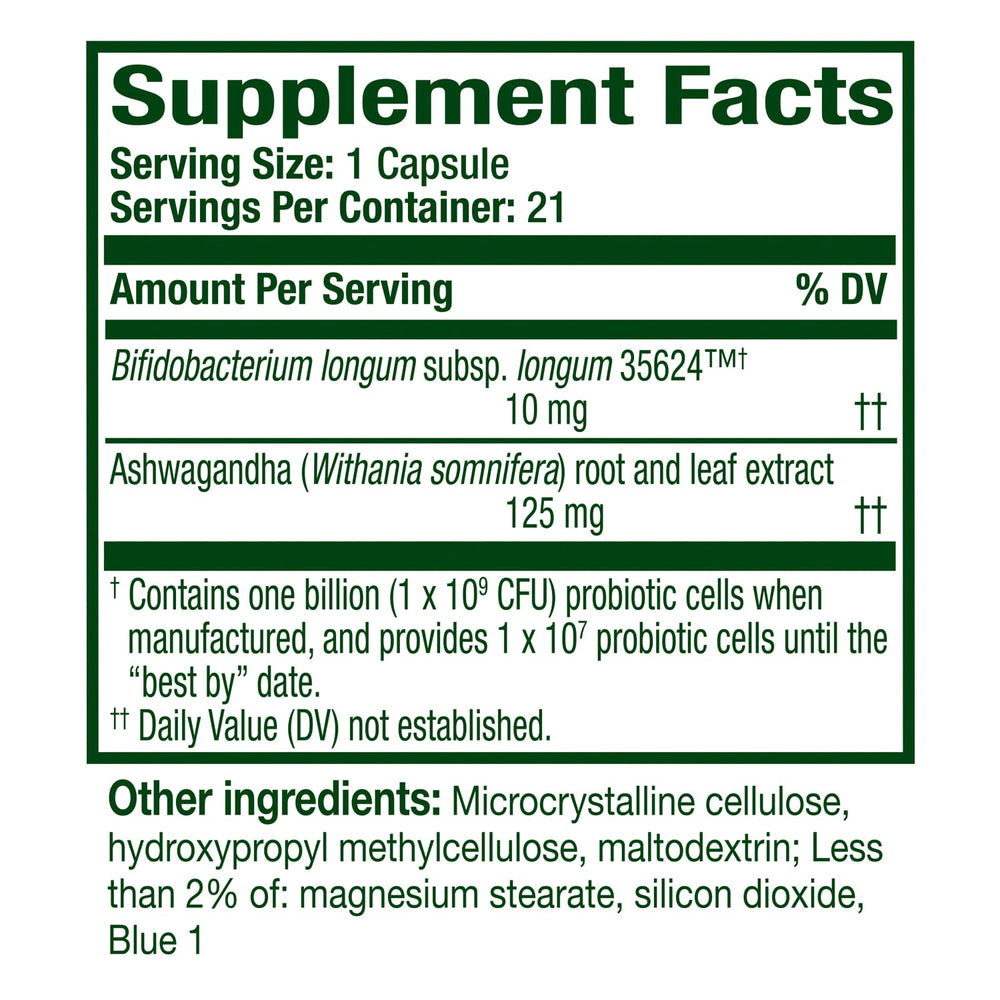 Align Digestive De-Stress vegetarian formulation for plant-based lifestyles