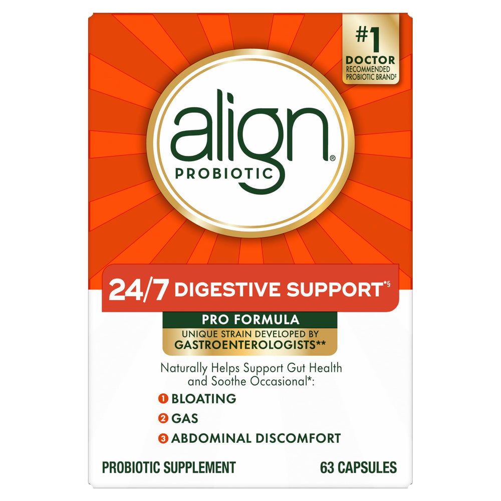 Align Pro Formula bottle desiccant inside supports freshness.