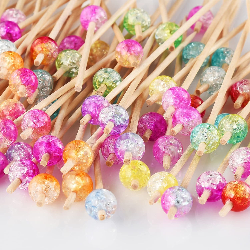 ALINK pearl-ball ends on wooden skewers, BPA-free and eco-friendly