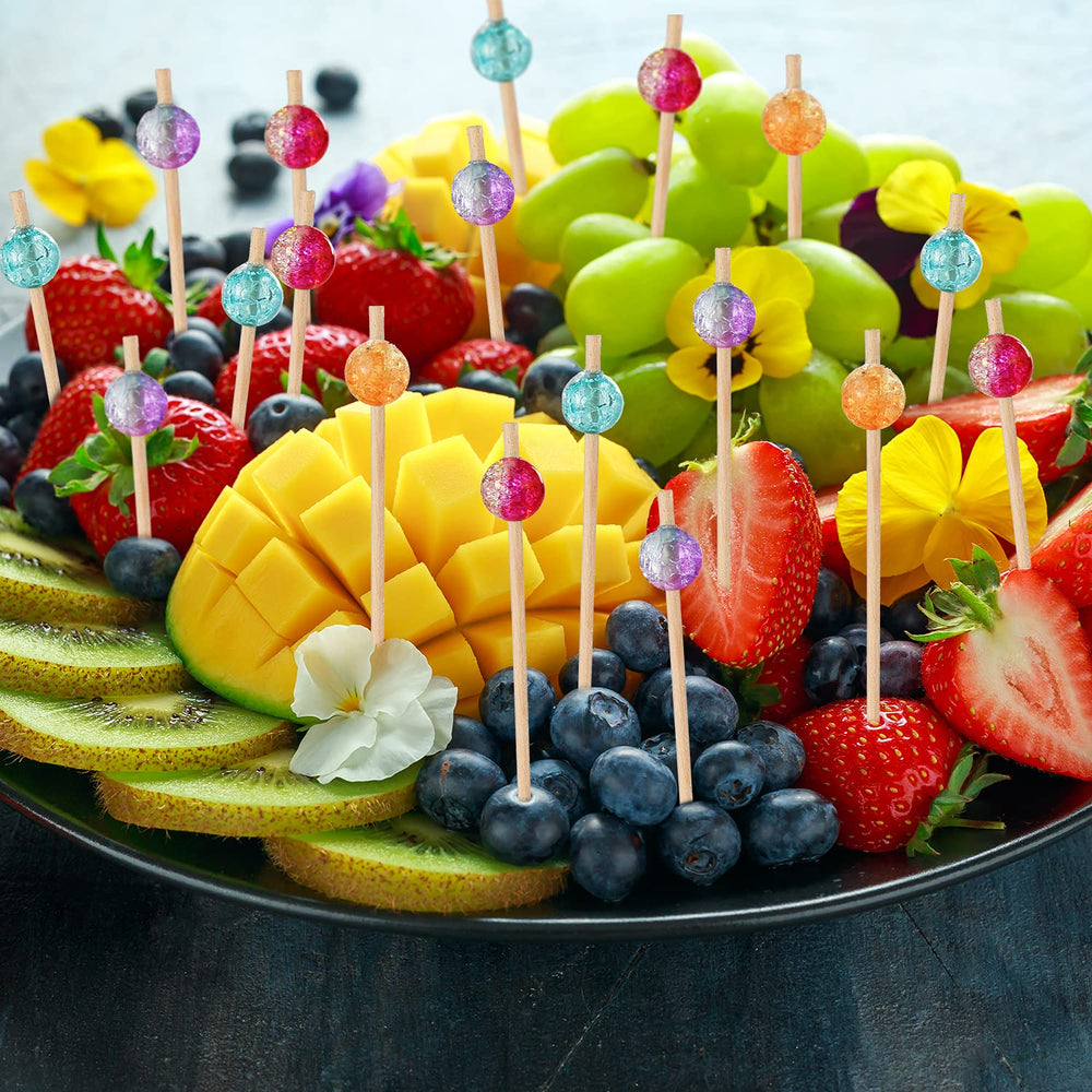 ALINK pearl-ball ends aid easy fruit kebob assembly