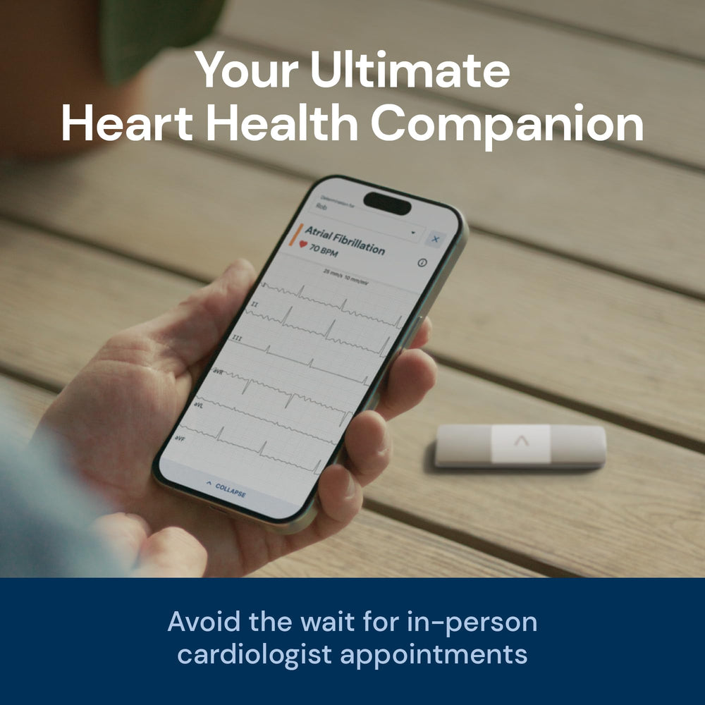 AliveCor KardiaMobile 6L Max six-lead leads visualization for detailed rhythm view.