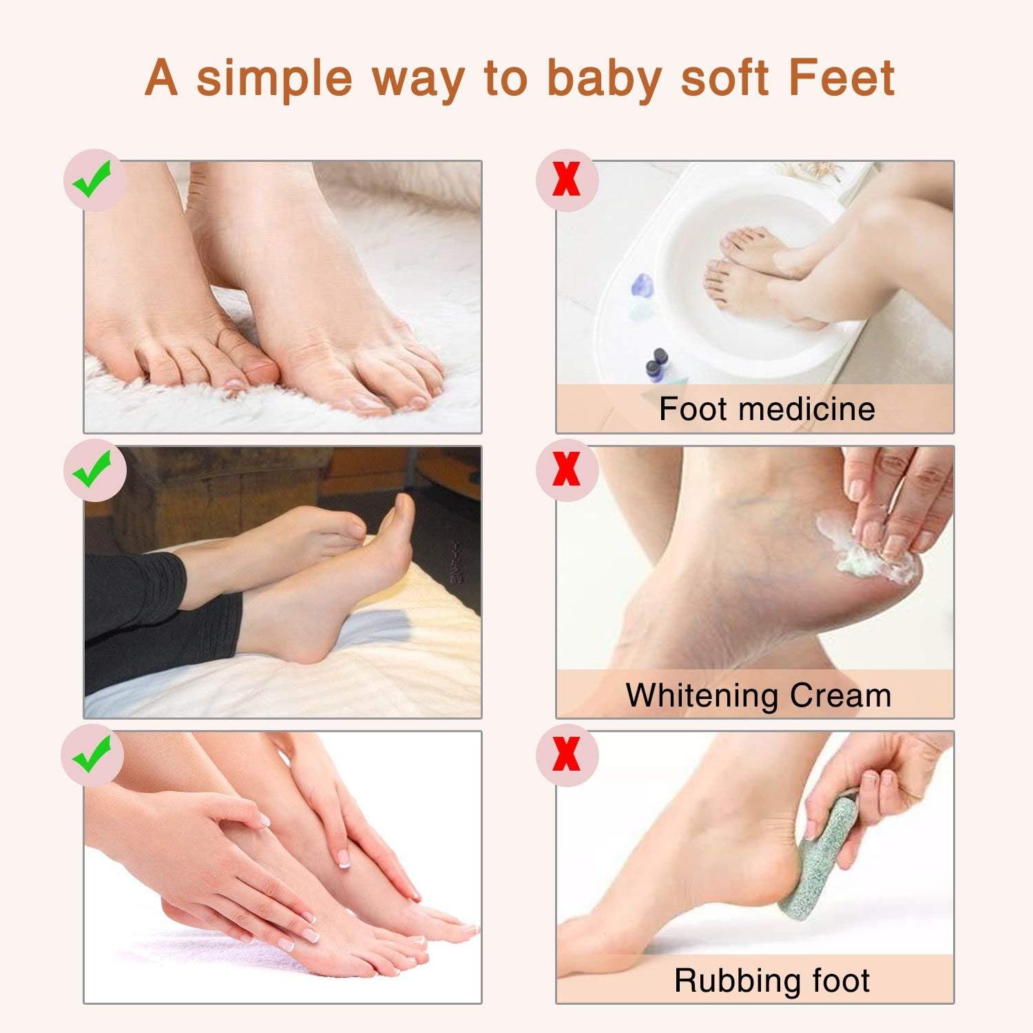 ALIVER Foot Peel Mask 3 Pack with lavender aids smoother feet