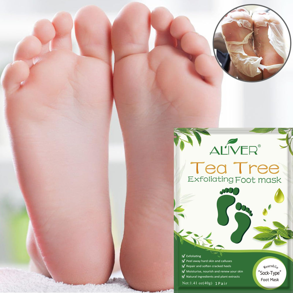 ALIVER foot peel mask ingredients highlight botanicals for gentle renewal.