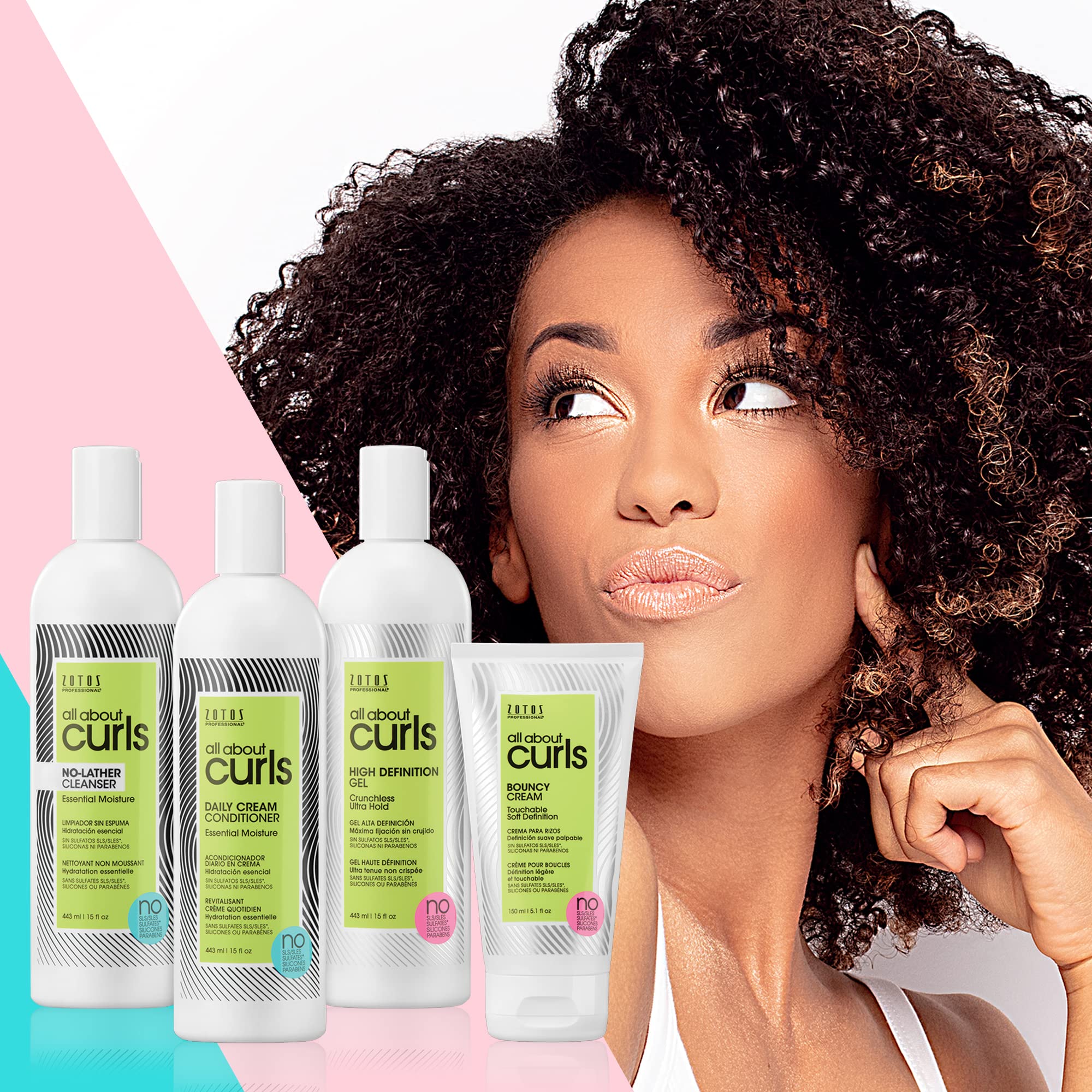 All About Curls Bouncy Cream suitable for multiple curl patterns seeking definition.