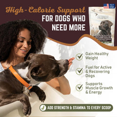 All American Canine Weight Gainer powder texture showing rich blend for feeding