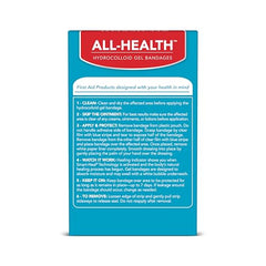 All Health hydrocolloid gel bandage on toe delivers durable waterproof protection.