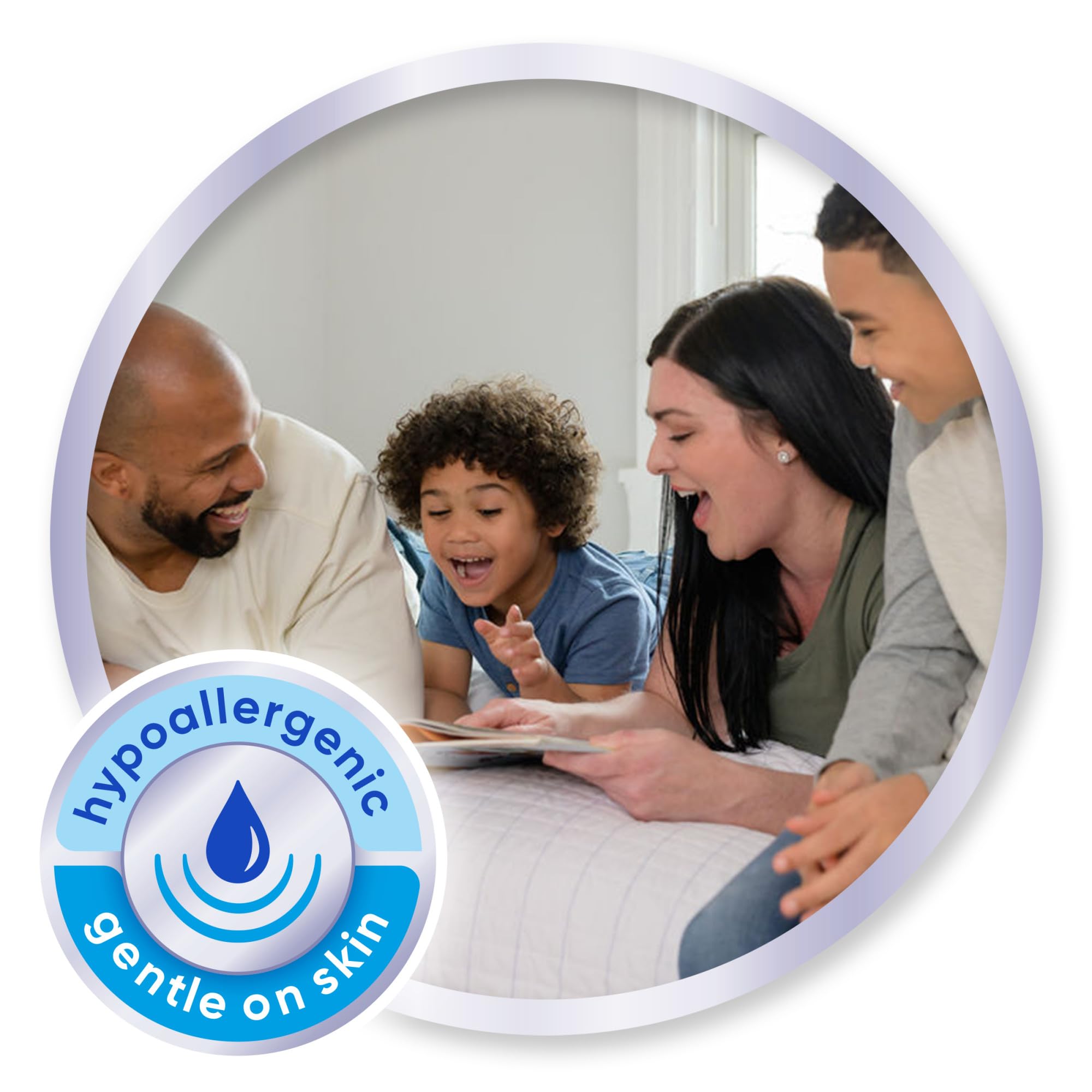 All Mighty Pacs hypoallergenic label indicating fragrance and dye free formula