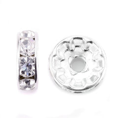 Allb crystal rondelle spacers 8mm add sparkling detail to jewelry projects.