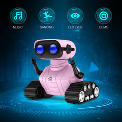 ALLCELE Girls Robot Toy pink side view shows colorful design for storytelling play.